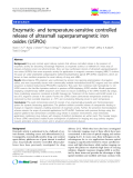 báo cáo khoa học: "Enzymatic- and temperature-sensitive controlled release of ultrasmall superparamagnetic iron oxides (USPIOs)"