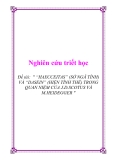 Đề tài:  " “HAECCEITAS” (SỞ NGÃ TÍNH) VÀ “DASEIN” (HIỆN TÍNH THỂ) TRONG QUAN NIỆM CỦA J.D.SCOTUS VÀ M.HEIDEGGER "