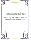 Đề tài: " QUAN NIỆM CỦA PHAN BỘI CHÂU VỀ DÂN QUYỀN "