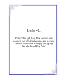 Đề tài tốt nghiệp: Phân tích hoạt động sản xuất kinh doanh và một số biện pháp nâng cao hiệu quả sản xuất kinh doanh ở công ty tấm lợp vật liệu xây dựng Đông Anh