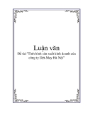 Đề tài:"Tình hình sản xuất kinh doanh của công ty Dệt-May Hà Nội"