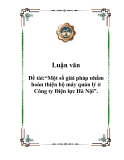 Đề tài: Một số giải pháp nhằm hoàn thiện bộ máy quản lý ở Công ty Điện lực Hà Nội