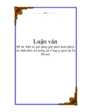 Đề tài: Một số giải pháp góp phần hoàn thiện các hình thức trả lương tại Công ty gạch ốp lát Hà nội