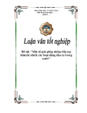 Đề tài: Một số giải pháp nhằm tiếp tục khuyến khích các hoạt động đầu tư trong nước