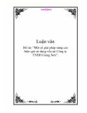Đề tài: Một số giải pháp nâng cao hiệu quả sử dụng vốn tại Công ty TNHH Giang Sơn
