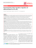 Báo cáo y học: "Hematopoietic Pyk2 regulates migration of differentiated HL-60 cells"