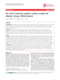 Báo cáo y học: "An ovine tracheal explant culture model for allergic airway inflammation"