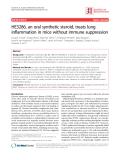 Báo cáo y học: "HE3286, an oral synthetic steroid, treats lung inflammation in mice without immune suppression"