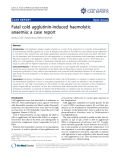 Báo cáo y học: "Fatal cold agglutinin-induced haemolytic anaemia: a case report"