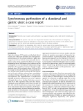 Báo cáo y học: "Synchronous perforation of a duodenal and gastric ulcer: a case report"