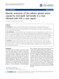 Báo cáo y học: "Mycotic aneurysm of the inferior gluteal artery caused by non-typhi Salmonella in a man infected with HIV: a case report"