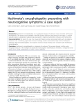 báo cáo khoa học: "Hashimoto’s encephalopathy presenting with neurocognitive symptoms: a case report"