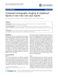 báo cáo khoa học: " Computed tomography imaging of subpleural lipoma in two men: two case reports"