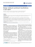 báo cáo khoa học: " Benign multicystic peritoneal mesothelioma: a case report"