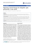 báo cáo khoa học: " High-dose steroid therapy for idiopathic optic perineuritis: a case series"