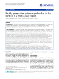 báo cáo khoa học: "Rapidly progressive polyneuropathy due to dry beriberi in a man: a case report"