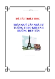 Đề tài triết học " TRẦN QUÝ CÁP NHÀ TƯ TƯỞNG THEO KHUYNH HƯỚNG DUY TÂN "