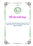 Đề tài triết học " TƯ TƯỞNG HỒ CHÍ MINH VỀ KHẢ NĂNG VÀ HIỆN THỰC CỦA CÁCH MẠNG VIỆT NAM TRONG DI CHÚC "