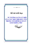 Đề tài triết học " TƯ TƯỞNG LUÂN LÝ MỚI CỦA CÁC NHÀ NHO DUY TÂN TRONG TÂN ĐÍNH LUÂN LÝ GIÁO KHOA THƯ "