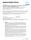 Knowledge transfer in Tehran University of Medical Sciences: an academic example of a developing country