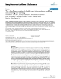 Báo cáo y học: "The role of conversation in health care interventions: enabling sensemaking and learning"