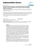 Báo cáo y học: "Can the collective intentions of individual professionals within healthcare teams predict the team's performance: developing methods and theory"