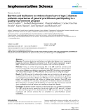 Báo cáo y học: " Barriers and facilitators to evidence based care of type 2 diabetes patients: experiences of general practitioners participating to a quality improvement program"