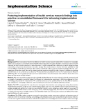 Báo cáo y học: " Fostering implementation of health services research findings into practice: a consolidated framework for advancing implementation science"