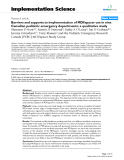 Báo cáo y học: "Barriers and supports to implementation of MDI/spacer use in nine Canadian pediatric emergency departments: a qualitative study"