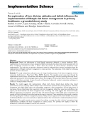 Báo cáo y học: "An exploration of how clinician attitudes and beliefs influence the implementation of lifestyle risk factor management in primary healthcare: a grounded theory study"