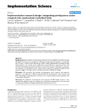 Báo cáo y học: " Implementation research design: integrating participatory action research into randomized controlled trials"