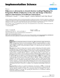 Báo cáo y học: " Adjuncts or adversaries to shared decision-making? Applying the Integrative Model of behavior to the role and design of decision support interventions in healthcare interactions"