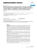 Báo cáo y học: " Evidence-based practice implementation: The impact of public versus private sector organization type on organizational support, provider attitudes, and adoption of evidence-based practice"