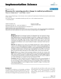 báo cáo khoa học: "  Measures for assessing practice change in medical practitioners"