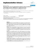 báo cáo khoa học: "  Exploring the role of organizational policies and procedures in promoting research utilization in registered nurses"