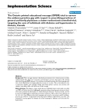 báo cáo khoa học: " The Ontario printed educational message (OPEM) trial to narrow the evidence-practice gap with respect to prescribing preting the care of individuals with diabetes and hypertension in Ontario, actices of general and family physicians: a cluster randomized controlled trial, targCanada"