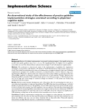 báo cáo khoa học: "  An observational study of the effectiveness of practice guideline implementation strategies examined according to physicians' cognitive styles"