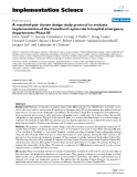 báo cáo khoa học: " A matched-pair cluster design study protocol to evaluate implementation of the Canadian C-spine rule in hospital emergency departments: Phase III"