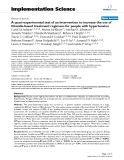 báo cáo khoa học: " A quasi-experimental test of an intervention to increase the use of thiazide-based treatment regimens for people with hypertension"