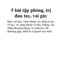 5 bài tập phòng, trị đau tay, vai gáy