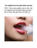 Xét nghiệm hơi thở phát hiện ung thư 