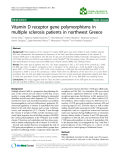 Báo cáo khoa hoc:"   Vitamin D receptor gene polymorphisms in multiple sclerosis patients in northwest Greece"