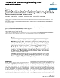 Báo cáo khoa hoc:"   Effect of predictive sign of acceleration on heart rate variability in passive translation situation: preliminary evidence using visual and vestibular stimuli in VR environment"