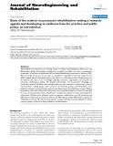 Báo cáo khoa hoc:"   State of the science on postacute rehabilitation: setting a research agenda and developing an evidence base for practice and public policy: an introduction"