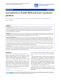 Báo cáo khoa hoc:"  Gait patterns in Prader-Willi and Down syndrome patients"