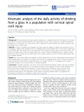 Báo cáo khoa hoc:"  Kinematic analysis of the daily activity of drinking from a glass in a population with cervical spinal cord injury"