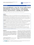 Báo cáo khoa hoc:"  Neurorehabilitation using the virtual reality based Rehabilitation Gaming System: methodology, design, psychometrics, usability and validation"