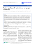 Báo cáo khoa hoc:"   Patient specific ankle-foot orthoses using rapid prototyping"