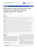 Báo cáo khoa hoc:"   Biomechanical energy harvesting from human motion: theory, state of the art, design guidelines, and future directions"