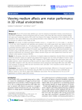 Báo cáo khoa hoc:"  Viewing medium affects arm motor performance in 3D virtual environments"